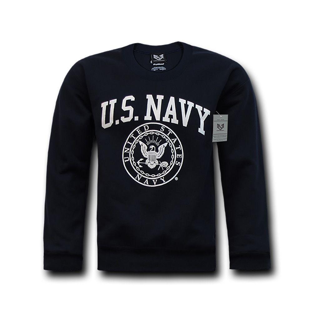 Rapid Dominance Crewneck Sweatshirt Pullover Long Sleeve Military Navy T shirts Tees Navy Navy Regular XL