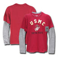 Rapid Dominance Men Long Sleeve Layered Tee Military Marine Army T-Shirts Tees-Serve The Flag