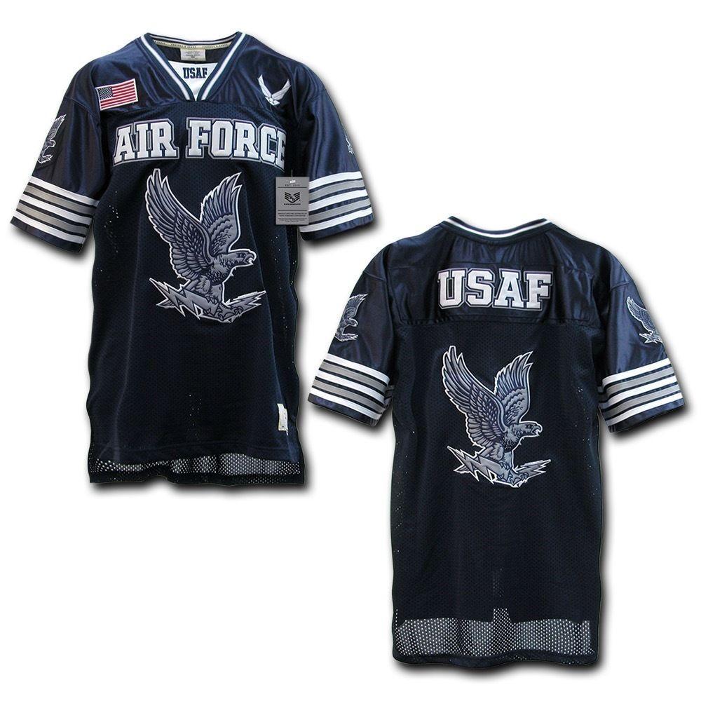 RapDom US Air Force Logo Mens Baseball Jersey [Navy Blue - XL