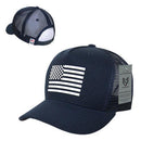 Rapid Dominance Rubber US Flag On 5 Panel Trucker Caps Hats-Serve The Flag 4 image