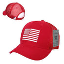 Rapid Dominance Rubber US Flag On 5 Panel Trucker Caps Hats-Serve The Flag 5 image