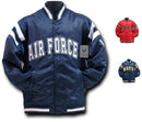Rapid Dominance Satin Military Coach`S Jacket Hoodie Navy Air Force Army Marines-Serve The Flag 2 image