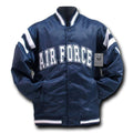 Rapid Dominance Satin Military Coach`S Jacket Hoodie Navy Air Force Army Marines-Serve The Flag