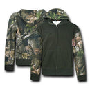 Rapid Hybricam Hunting Grey Bark Camouflage 2 Tone Zip Pullover Hoodie Jacket-Serve The Flag 1 image