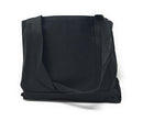 Reusable Grocery Shopping Totes Bags With Wide Bottom Gusset Black Plain-Serve The Flag 16 image