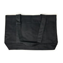 Reusable Grocery Shopping Totes Bags With Wide Bottom Gusset Black Plain-Serve The Flag 5 image