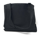Reusable Grocery Shopping Totes Bags With Wide Bottom Gusset Black Plain-Serve The Flag 1 image