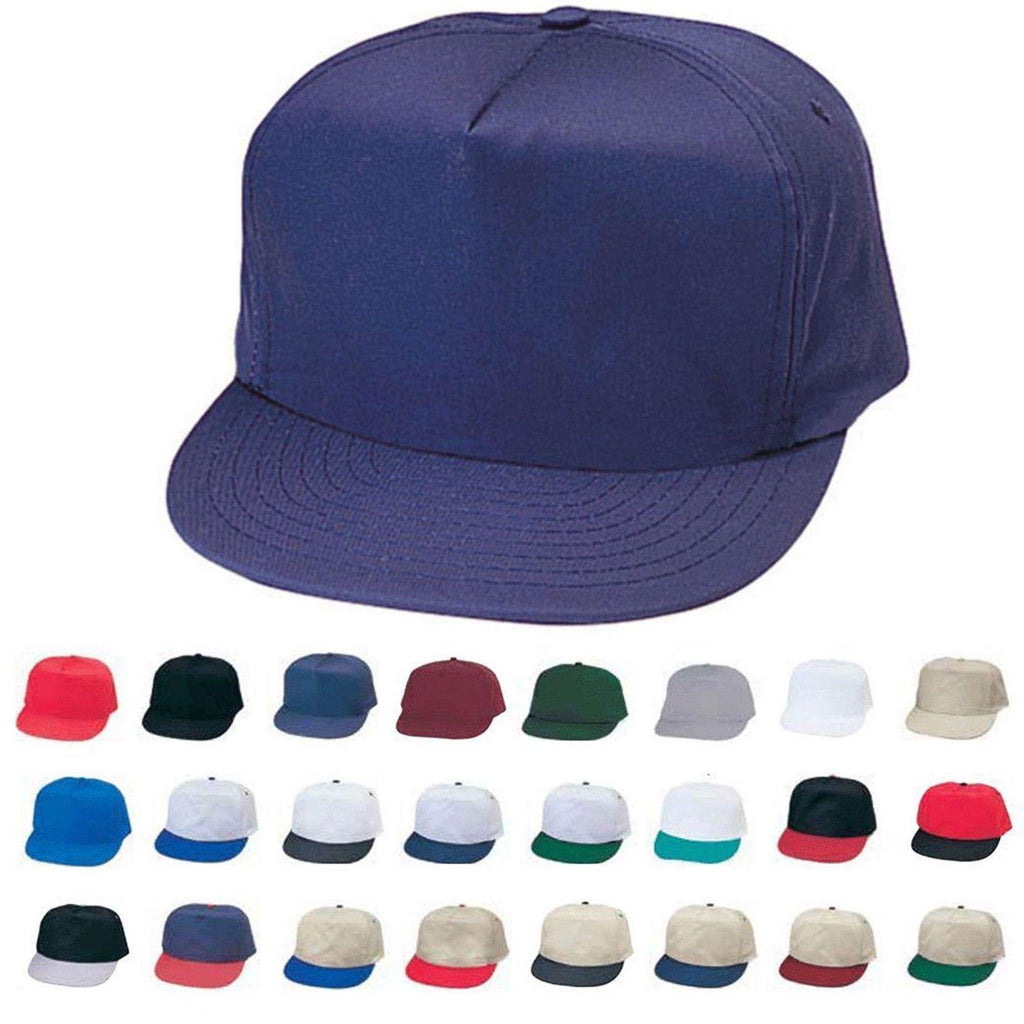 1 Dozen Blank Two Tone 5 Panel Baseball Cotton Twill Hats Caps Wholesale  Lot Bulk