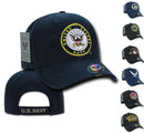 Shadow Effect Embroidery US Military Vet Army Air Force Navy Marines Hats Caps-Serve The Flag 2 image