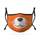 Cute Face Masks for Kids Child Adjustable Boys Girls Ages 3 to 9 Cotton Poly Washable Reusable 2 Layer Pocket Filter-Serve The Flag 16 image