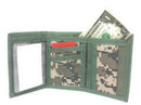 Trifold Mens Wallet Digital ACU Gray Camouflage Army Military Clear ID Window-Serve The Flag 1 image