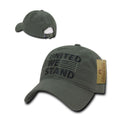 United We Stand USA American Flag Patriotic Baseball Dad Polo Cotton Caps Hats-Serve The Flag