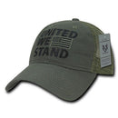 United We Stand USA Flag Patriotic Relaxed Fit Trucker Cotton Baseball Caps Hats-Serve The Flag 22 image