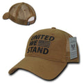 United We Stand USA Flag Patriotic Relaxed Fit Trucker Cotton Baseball Caps Hats-Serve The Flag