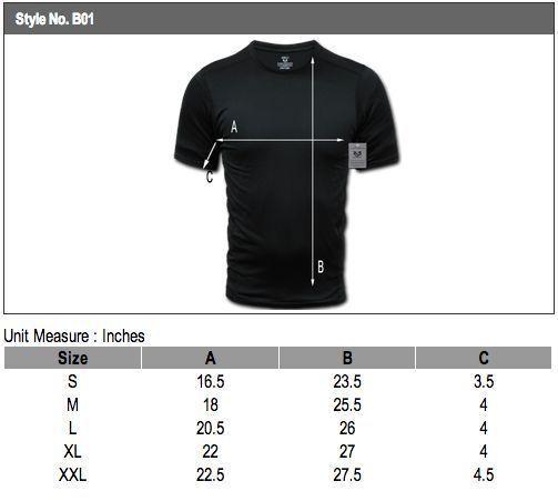 US Military Dri Cool Muscle Workout Fit Training Black Solid T-Shirts
