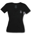 US Navy Army Marines Air Force Logos Military V- Neck Womens Soft T-Shirt Tees-Serve The Flag 17 image