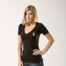 US Navy Army Marines Air Force Logos Military V- Neck Womens Soft T-Shirt Tees-Serve The Flag 23 image