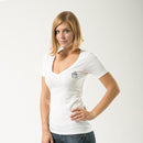 US Navy Army Marines Air Force Logos Military V- Neck Womens Soft T-Shirt Tees-Serve The Flag 30 image
