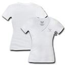 US Navy Army Marines Air Force Logos Military V- Neck Womens Soft T-Shirt Tees-Serve The Flag 10 image