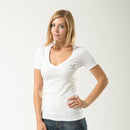 US Navy Army Marines Air Force Logos Military V- Neck Womens Soft T-Shirt Tees-Serve The Flag 12 image