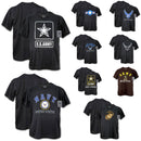 US Patriotic Military Army Air Force Marines Navy Law Enforcement T-Shirts Tees-Serve The Flag 2 image