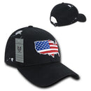 USA American Flag Patriotic Embroidered Globe Low Crown Dad Baseball Caps Hats-Serve The Flag 3 image
