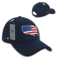 USA American Flag Patriotic Embroidered Globe Low Crown Dad Baseball Caps Hats-Serve The Flag
