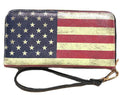 USA American Flag Wallet Purse Wristlet Gifts For Women Mom Girlfriend Wife-Serve The Flag 1 image