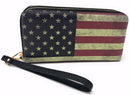 USA American Flag Wallet Purse Wristlet Gifts For Women Mom Girlfriend Wife-Serve The Flag 8 image