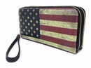 USA American Flag Wallet Purse Wristlet Gifts For Women Mom Girlfriend Wife-Serve The Flag 2 image