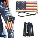 USA American Flag Wallet Purse Wristlet Gifts For Women Mom Girlfriend Wife-Serve The Flag 9 image