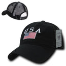 USA Flag Freedom United Patriotic Military Relaxed Fit Trucker Baseball Cap Hats-Serve The Flag 68 image