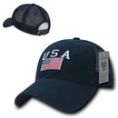 USA Flag Freedom United Patriotic Military Relaxed Fit Trucker Baseball Cap Hats-Serve The Flag 27 image