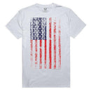 USA Flag Memorial Day Patriotic T-Shirts Tees White 100% Cotton Unisex-Serve The Flag 4 image