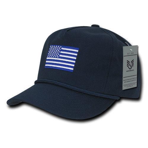 USA Flag Patriotic Embroidered Cotton 5 Panel Dad Golf Caps Hats