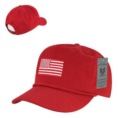 USA Flag Patriotic Embroidered Cotton 5 Panel Dad Golf Caps Hats