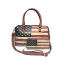 USA Flag Tote Satchel Handbag Wristlet Gift Set For Women Wife Mom Girlfriend-Serve The Flag 2 image