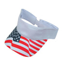 USA US Patriotic American Flag Stars 100% Cotton Visors Sun Hats Beach Summer-Serve The Flag 2 image