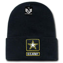USAF Army USmc Marines Navy Coast Guard Logos Beanies Cuffed Long Knit Caps Hats-Serve The Flag 16 image