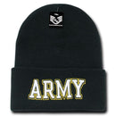 USAF Army USmc Marines Navy Coast Guard Logos Beanies Cuffed Long Knit Caps Hats-Serve The Flag 17 image