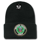 USAF Army USmc Marines Navy Coast Guard Logos Beanies Cuffed Long Knit