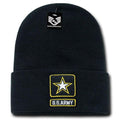 USAF Army USmc Marines Navy Coast Guard Logos Beanies Cuffed Long Knit Caps Hats-Serve The Flag