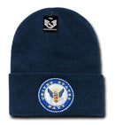 USAF Army USmc Marines Navy Coast Guard Logos Beanies Cuffed Long Knit Caps Hats-Serve The Flag 10 image