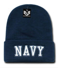 USAF Army USmc Marines Navy Coast Guard Logos Beanies Cuffed Long Knit Caps Hats-Serve The Flag