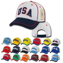W Republic Country Logo Tournament Jersey 6 Panel Constructed Baseball Caps Hats-Serve The Flag 1 image