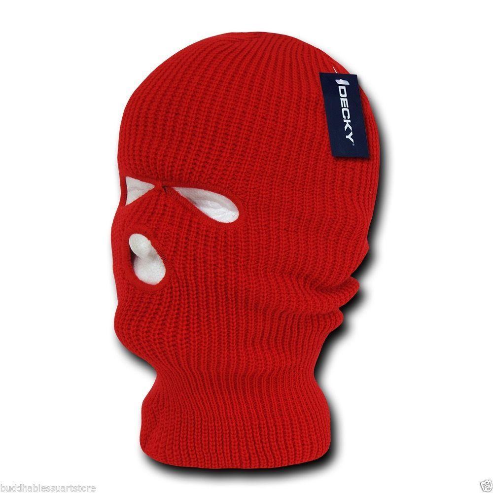 Three Hole Full Face Ski Mask Winter Cap Balaclava Beanie Tactical  Two-color Hat