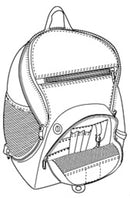 Wave School Work Backpack Bag Travel Bags Multi Pockets Organizer 12 X 17inch-Serve The Flag 3 image