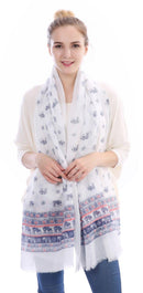 Casaba Women's Scarf Scarves Elephant Designs Indian Style-Serve The Flag 6 image