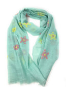 Casaba Women's Scarf Scarves Floral Soft Light Sheer-Serve The Flag 5 image