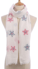 Casaba Women's Scarf Scarves Floral Soft Light Sheer-Serve The Flag 11 image